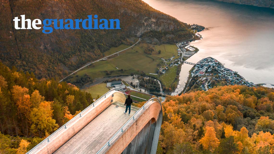 online article discussing travel in Norway photogrpahed by drone