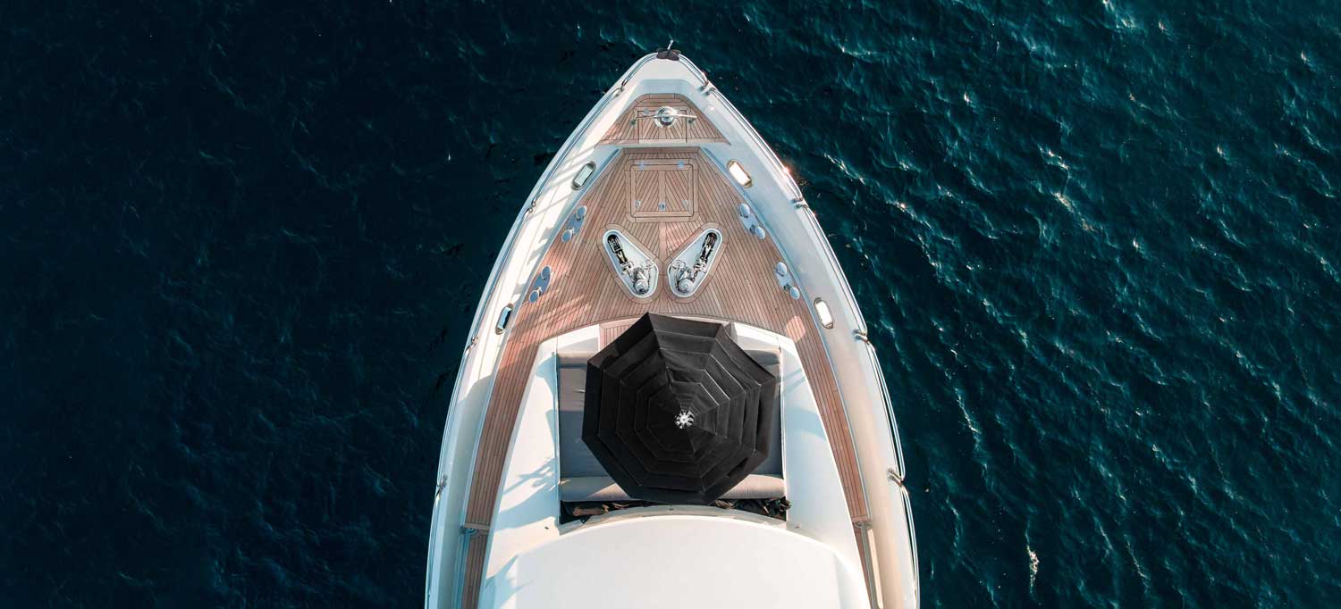 A super Yacht from the air by drone