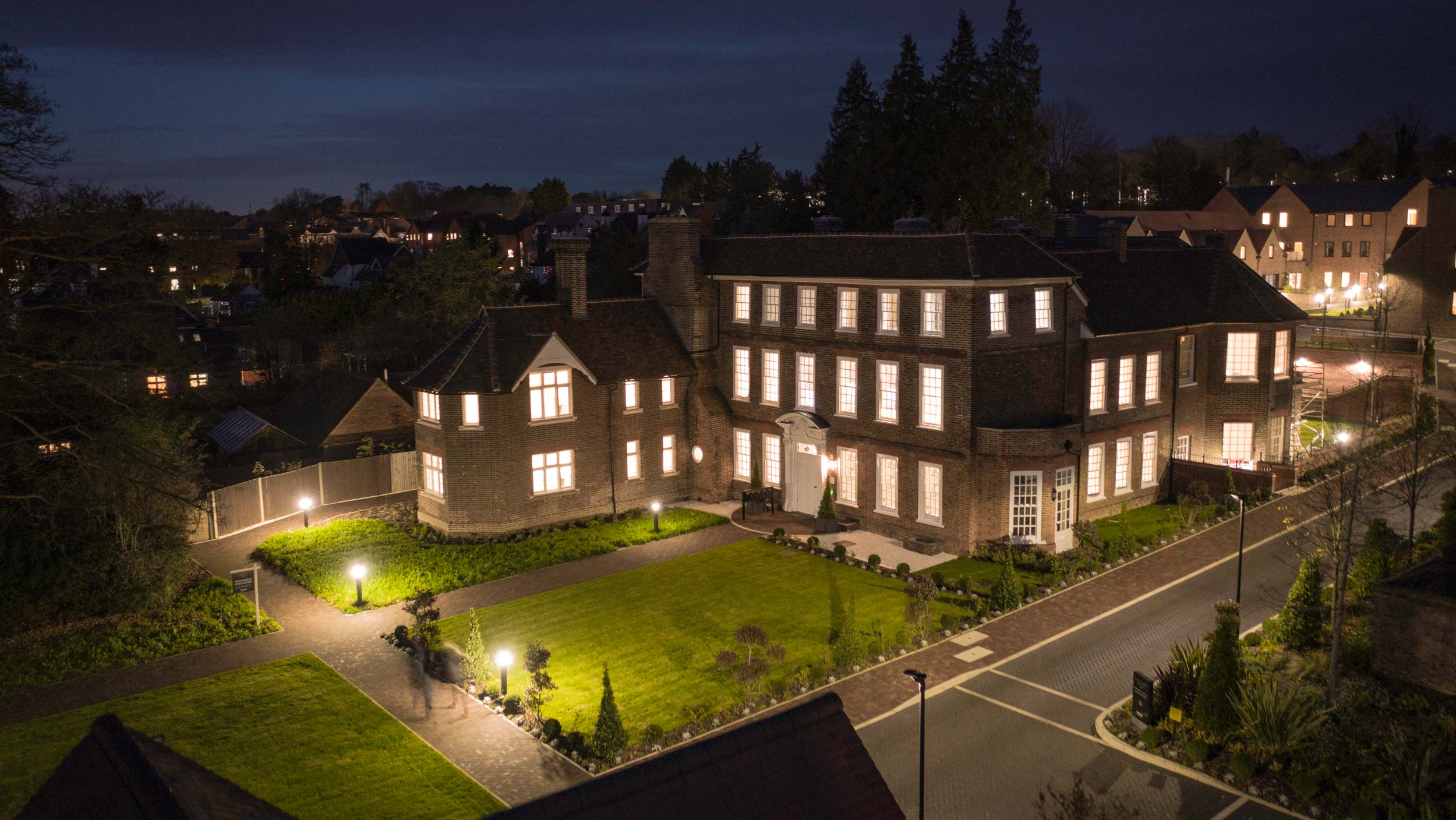 Architectural drone new home photography