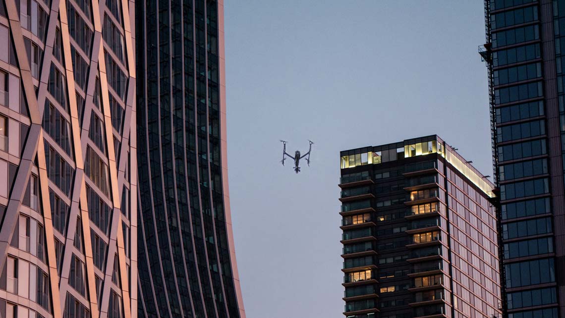 Drone operations near structures