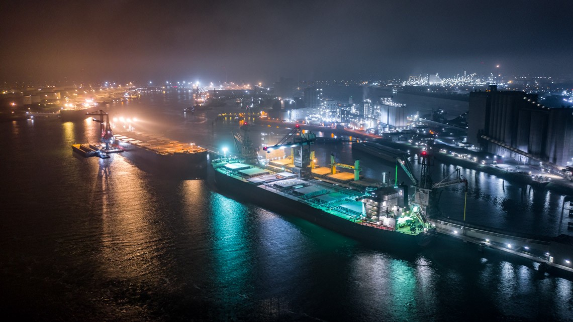 Aerial Shipping Photography